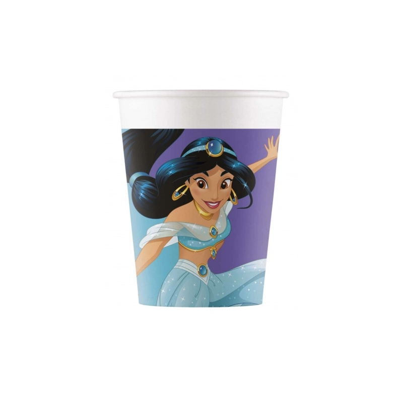 x8 Gobelets en carton Princesse Jasmine