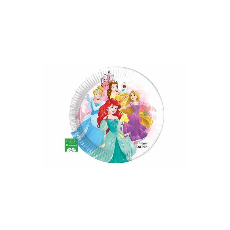 x8 Assiettes Princesses Disney compost