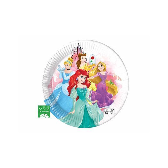 x8 Assiettes Princesses Disney compost