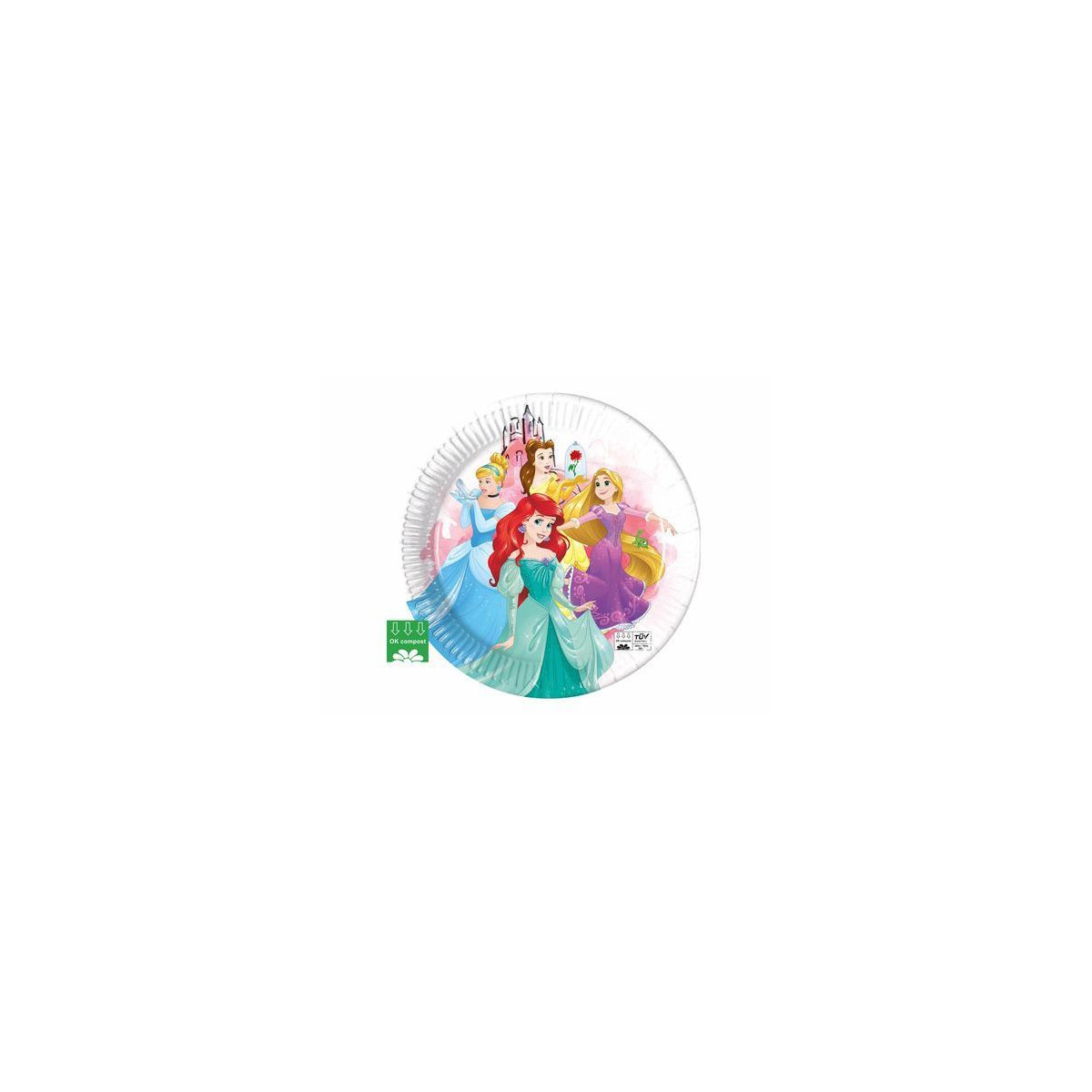 x8 Assiettes Princesses Disney compost