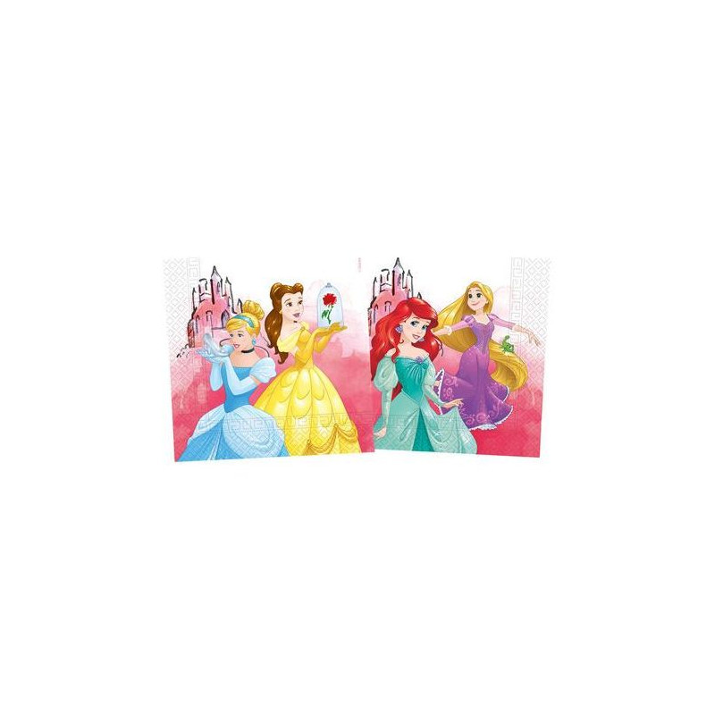 x20 Serviettes Princesses Disney compost