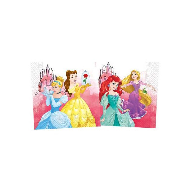 x20 Serviettes Princesses Disney compost