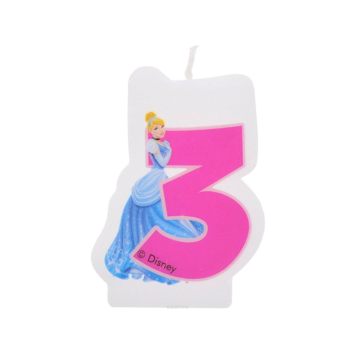 Bougie 3 ans Princesse Disney