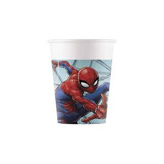 x8 Gobelets en carton Spiderman