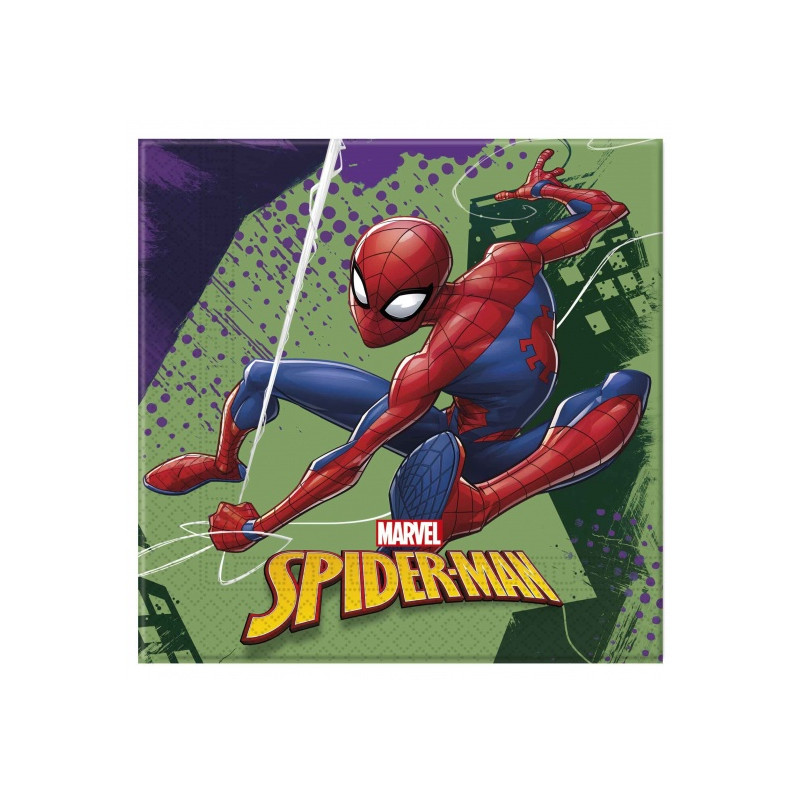 x20 Serviettes Spiderman
