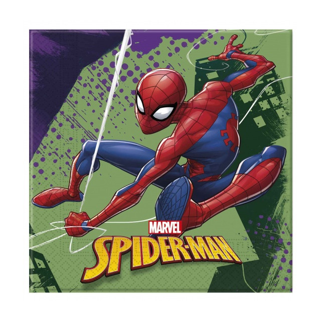 x20 Serviettes Spiderman