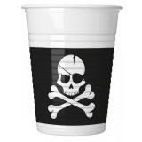 x8 Gobelets Pirate crâne