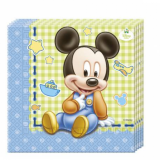 x20 Serviettes Baby Mickey