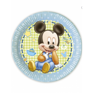 x8 Assiettes Baby Mickey