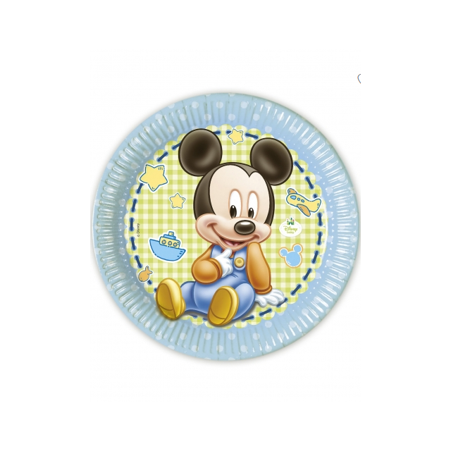 x8 Assiettes Baby Mickey