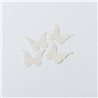 24 papillons lin et dentelle