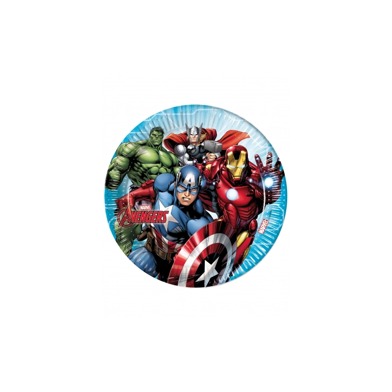 x8 Assiettes Avengers 23cm