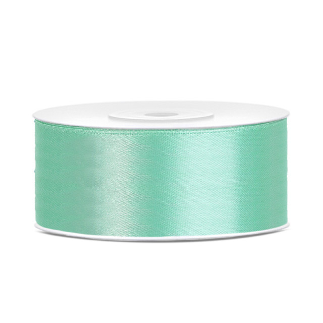 Ruban en satin menthe 25m x 25mm