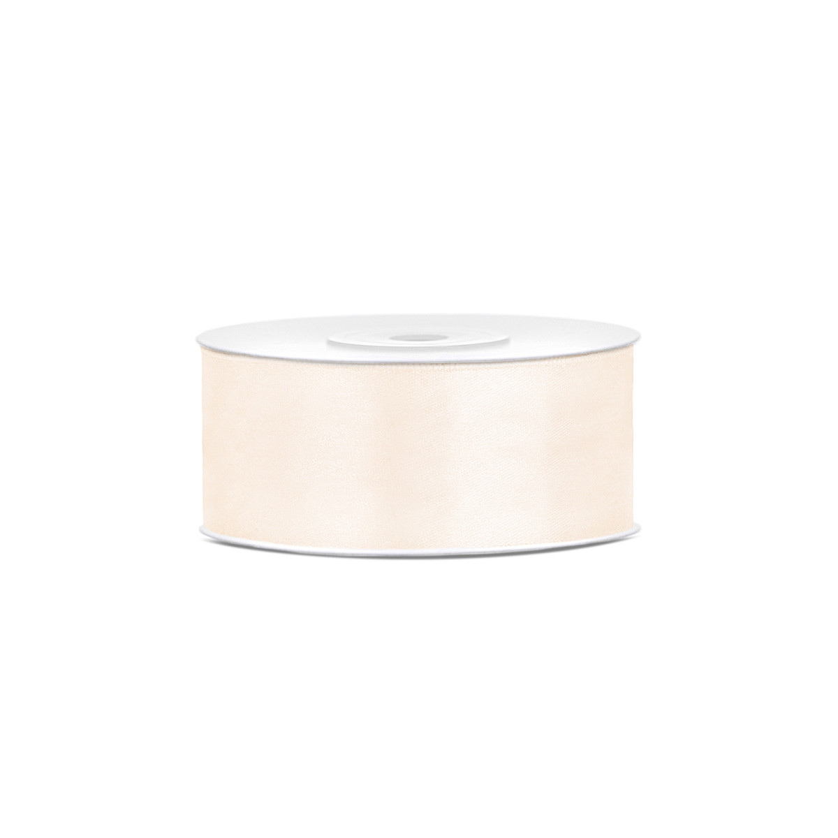 Ruban en satin couleur creme 25m x 25mm