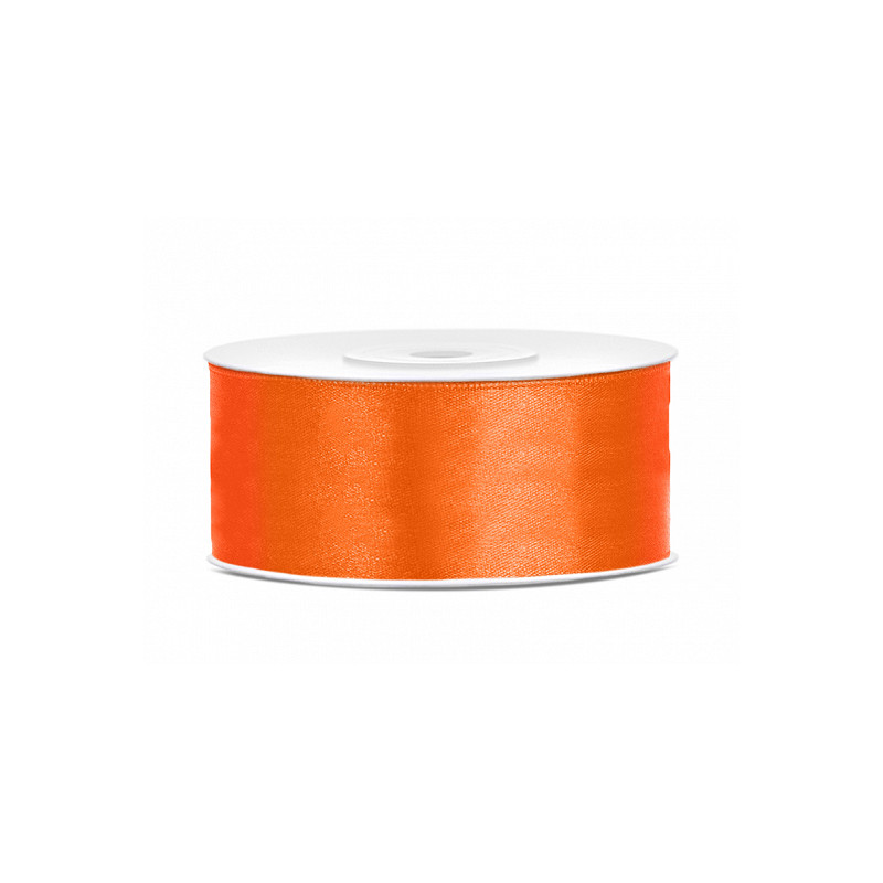 Ruban en satin Orange 25m x 25mm