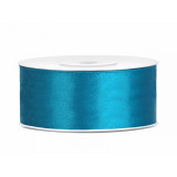 Ruban en satin couleur bleu turquoise 25m x 25mm