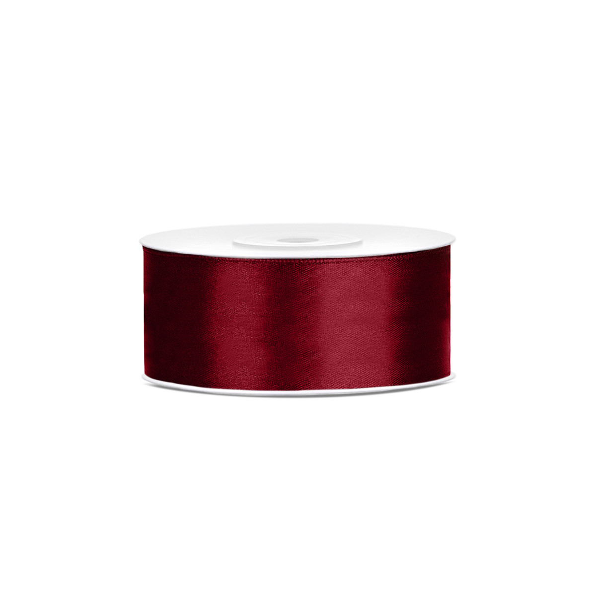 Ruban en satin couleur rouge pourpre 25m x 25mm