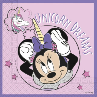 serviettes minnie licorne x8