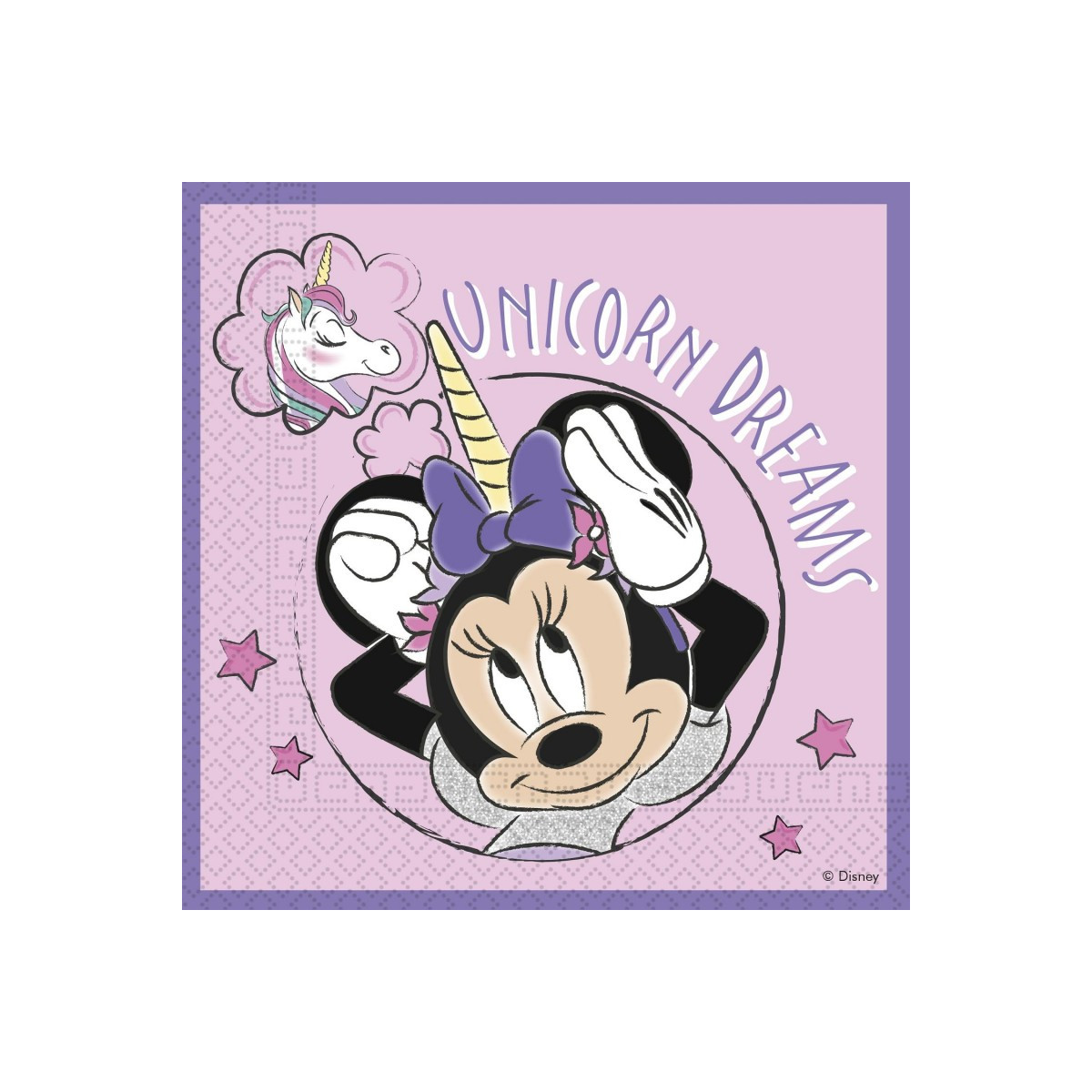 serviettes minnie licorne x8