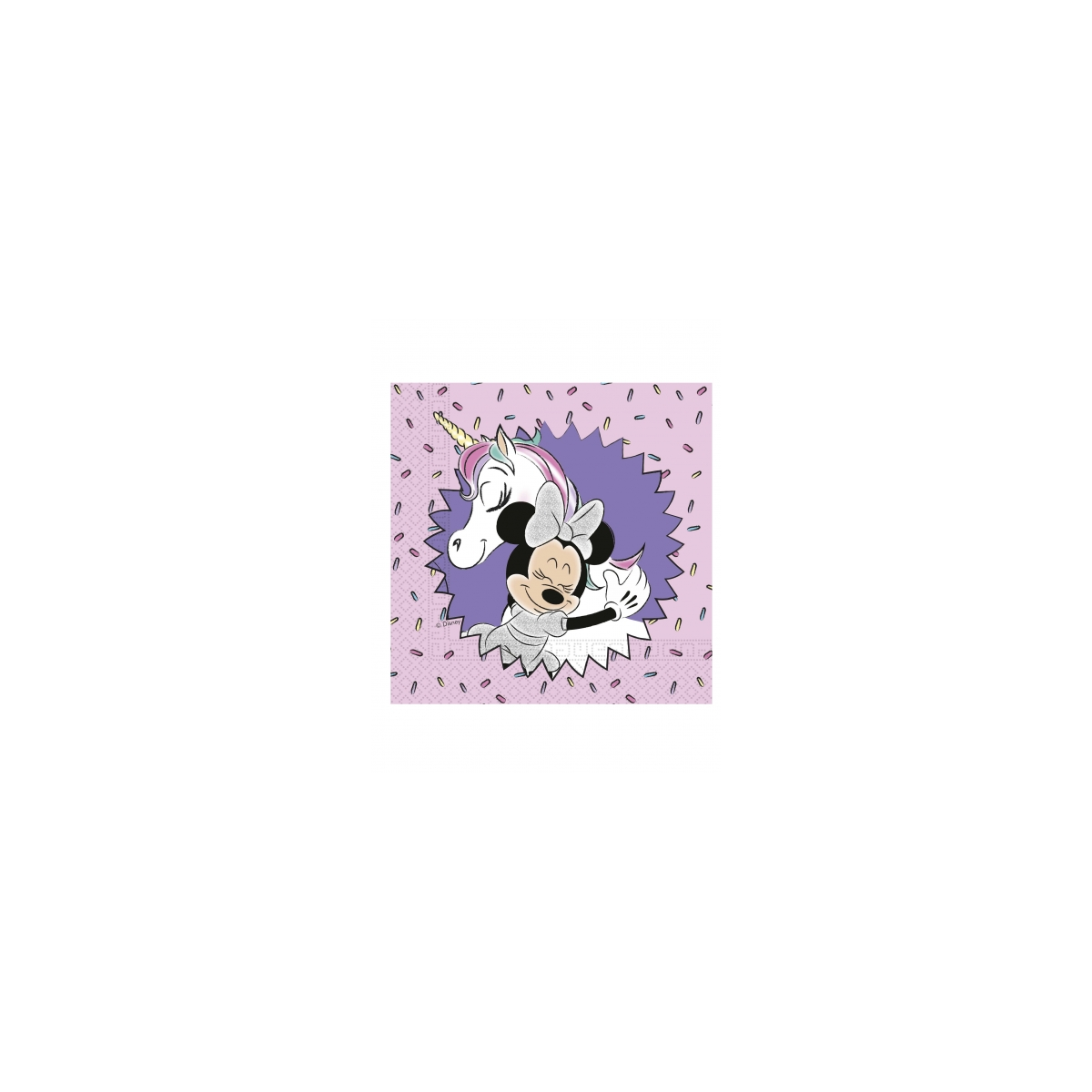 serviettes minnie licorne calin x8