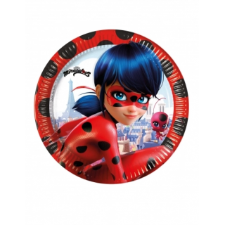 assiettes miraculous Ladybug x8