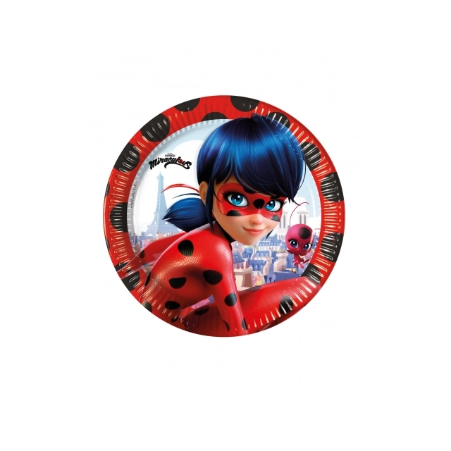 assiettes miraculous Ladybug x8