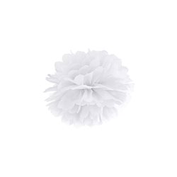 Pompon Papier de Soie 25 cm - Blanc