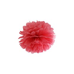 Pompon papier de soie 25cm - Rouge