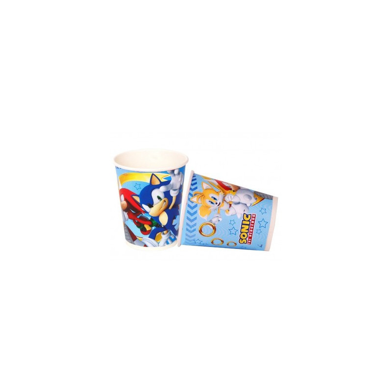 8 Gobelets Anniversaire Sonic