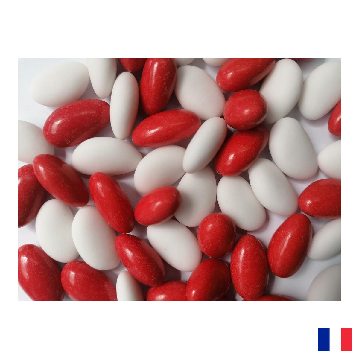 Dragées amande Rouge et Blanc 1kg - mes fêtes