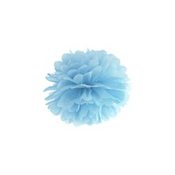 Pompon papier 25 cm - Bleu