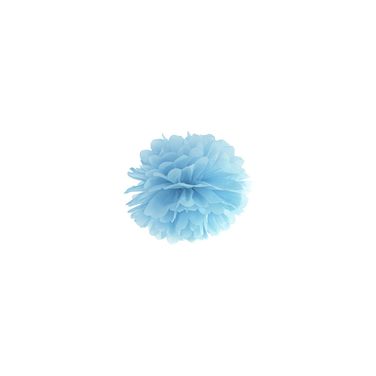 Pompon papier 25 cm - Bleu