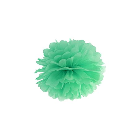 Pompon papier 25cm - Menthe