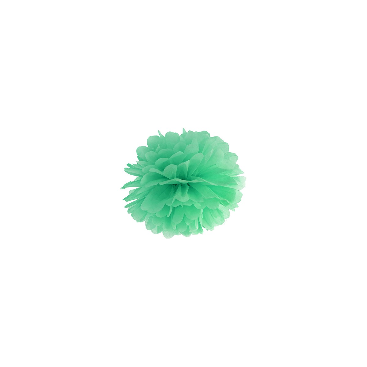 Pompon papier 25cm - Menthe