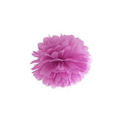 Pompon papier 25cm - Prune