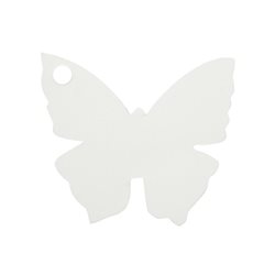 10 Etiquettes Dragées Papillon Blanc