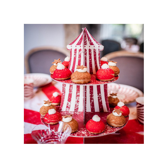 Décoration pour gâteau (topper cake) sur le thème cirque personnalisée avec  un prénom et couleur - Un grand marché