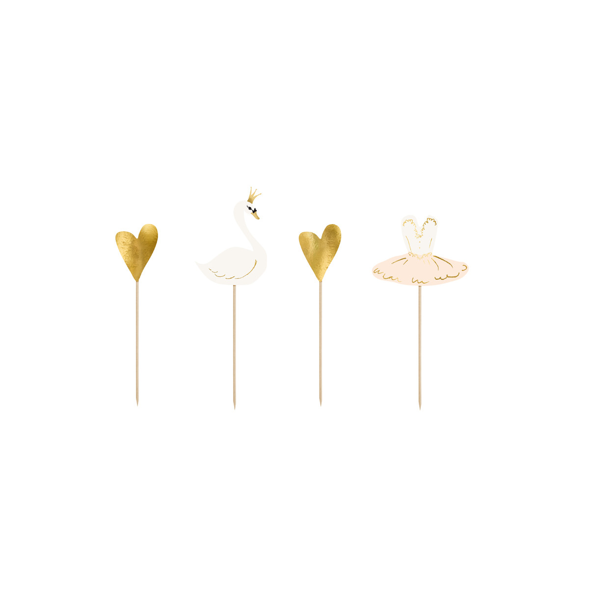 cake topper cygne x4