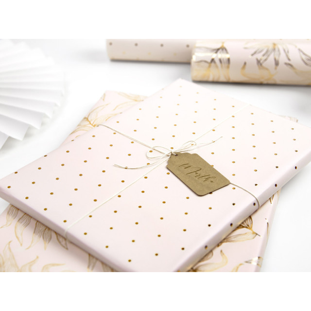 Emballage papier cadeaux de Noël rose gold pailleté REF/CH500