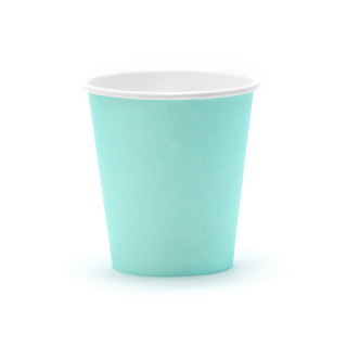 Gobelets carton turquoise x6