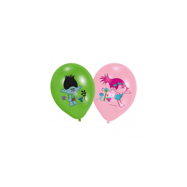 Ballons baudruche Trolls x6