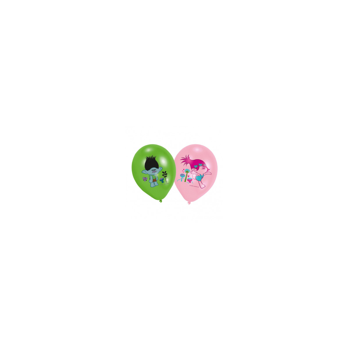 Ballons baudruche Trolls x6