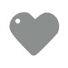 10 Etiquettes Dragées Coeur Gris