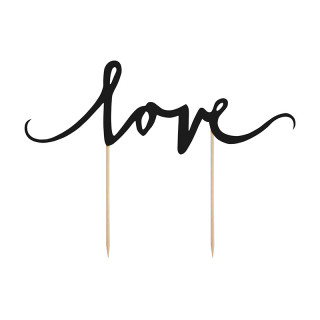 Cake topper love noir