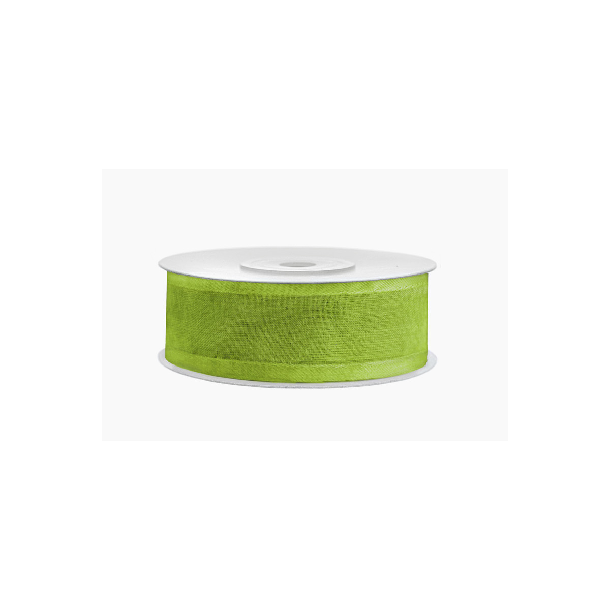 Ruban vert en mousseline de soie 2,5 cm x 25 m