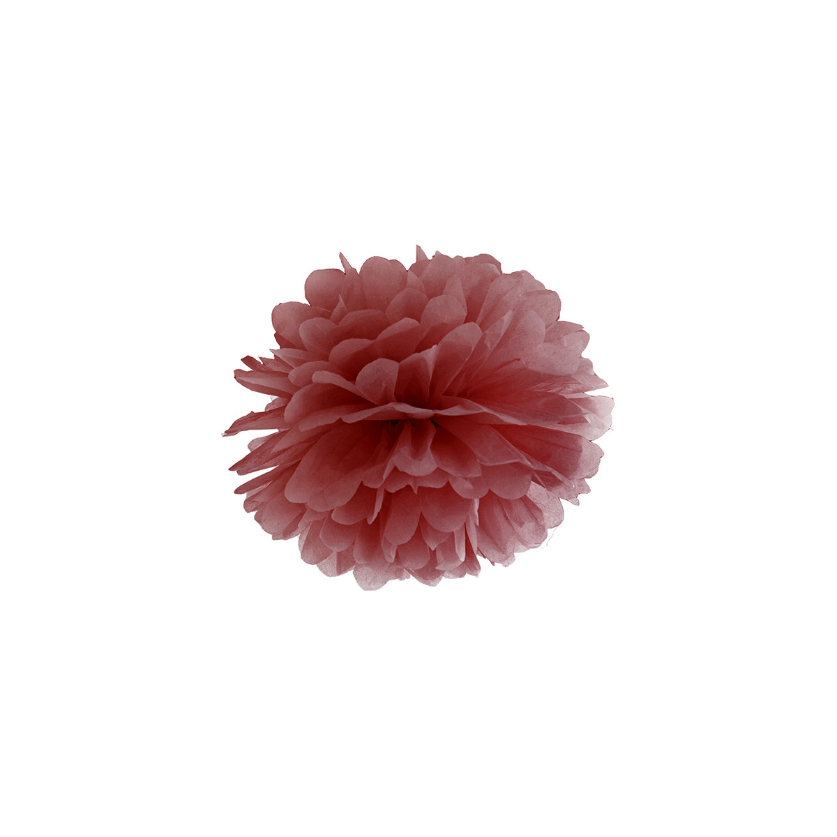 Pompon marsala 35 cm en papier de soie