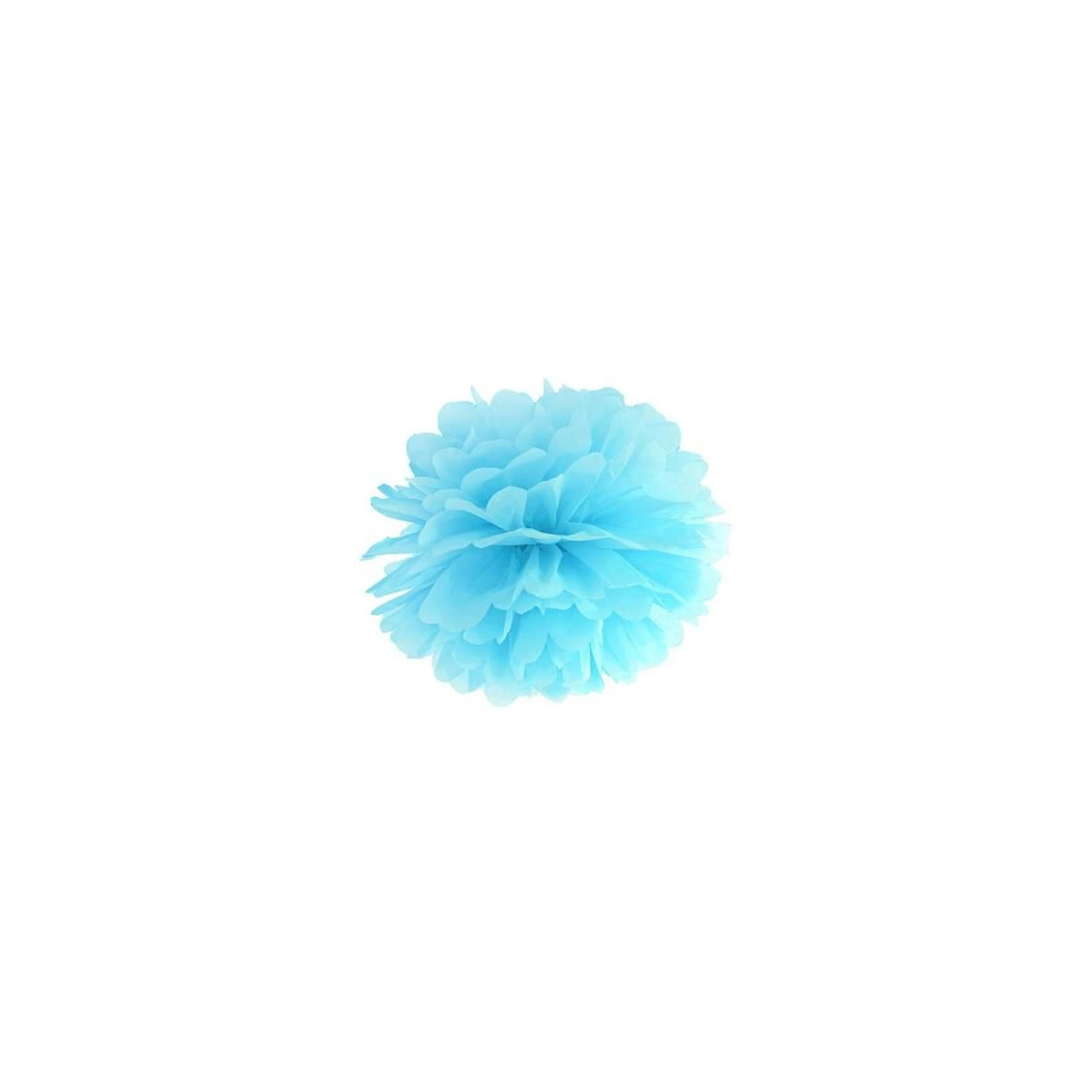 Pompon bleu ciel 35 cm en papier de soie