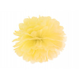 Pompon jaune 35 cm en papier de soie