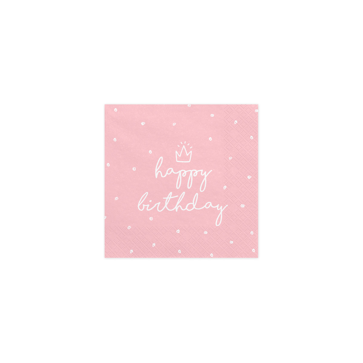 Serviettes rose anniversaire fille