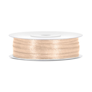 Ruban satin crème 3 mm x 50 m